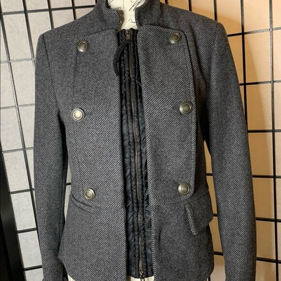 Stile Benetton Jackets & Blazers - Stile Benetton military inspired black gray jacket